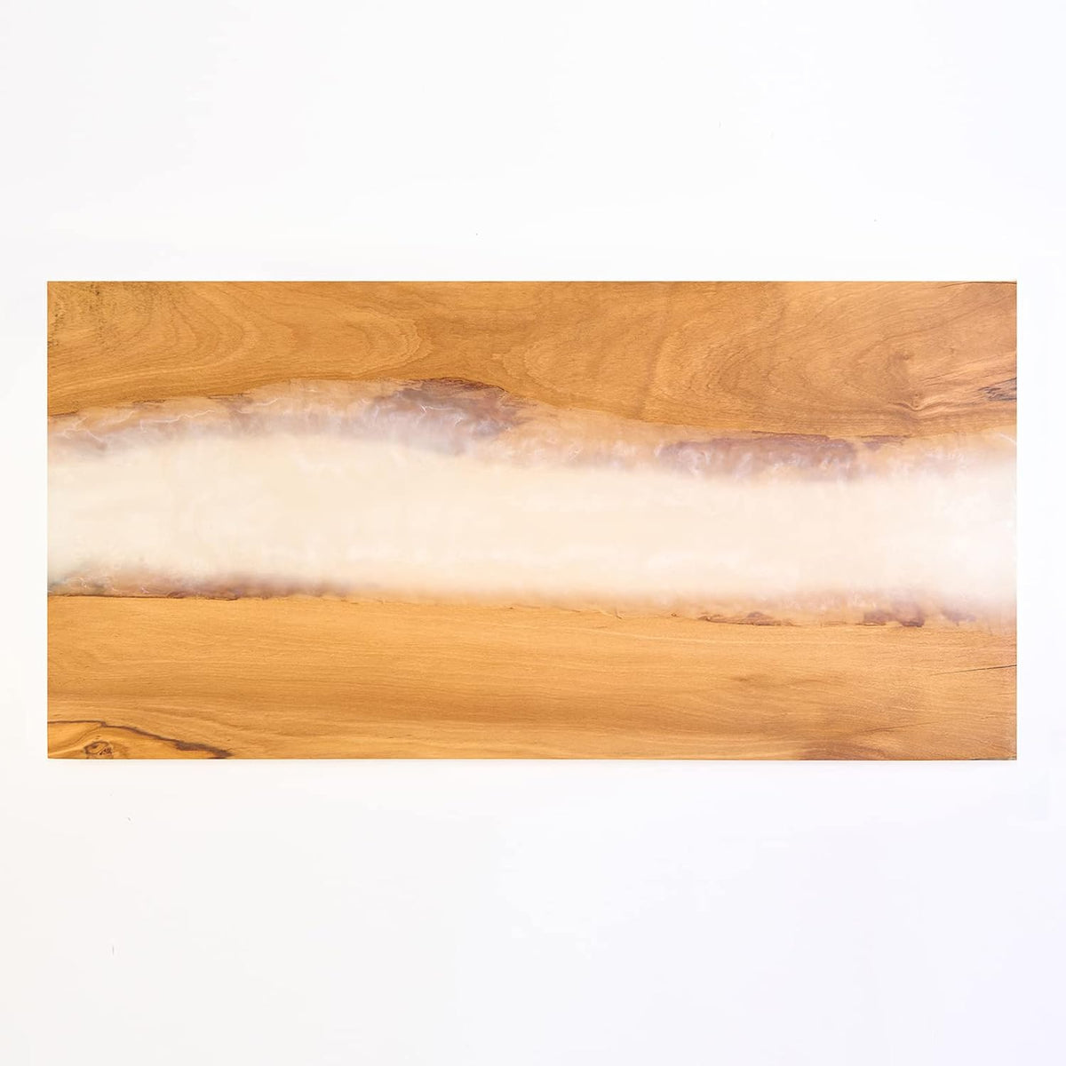 Italian Olive Wood luxury Cheese board with Resin, Charcuterie board, Chopping and Cutting Board for Meat Vegetable & Fruit, Wooden Epoxy Serving Board (White)