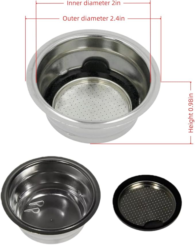 2-Cup Easy Clean Filter 5513281001_SML - Compatible with De'Longhi Espresso Machines, Replaces EC331 EC680 EC685 EC695 EC820 EC850 EC860 ECO311 ECP3220 ECP35 ECP3420 ECP3630 ECZ351 ECF01