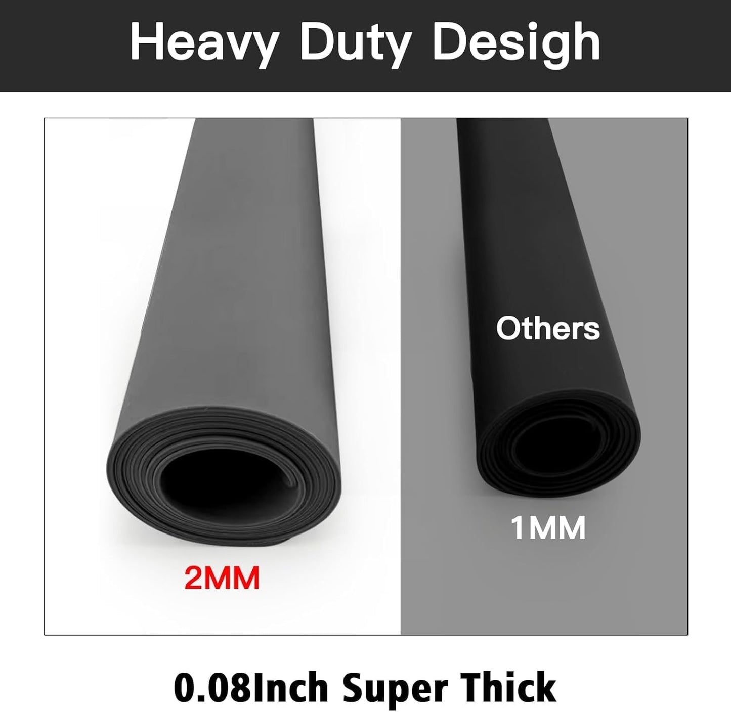 2MM Super Thick Large Silicone Mat, 23.6"x23.6"(60cmx60cm) Silicone Mats for Kitchen Counter, Non-slip Heat Resistant Mat, Waterproof Countertop Protector Mats (Brown)