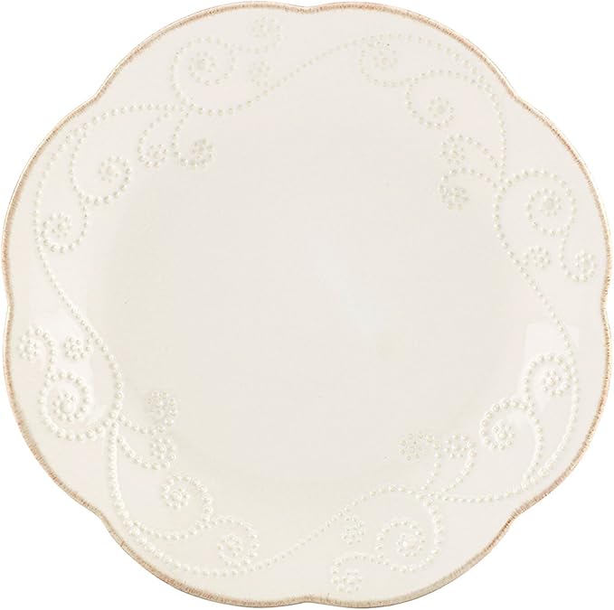 Lenox French Perle Dessert Plates, White, Set of 4