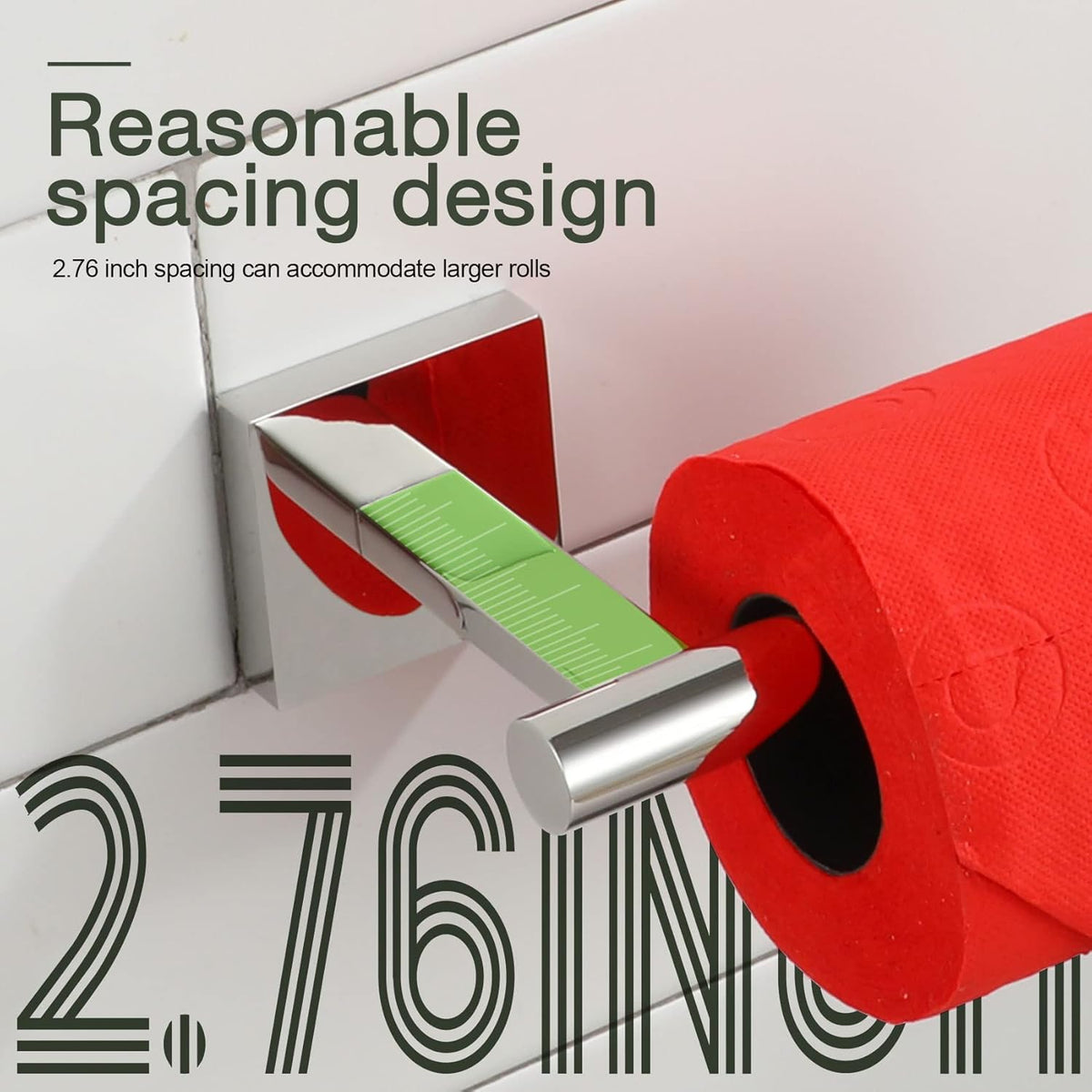 KOKOSIRI Toilet Paper Holder for Bathroom Toilet Roll Holder Hold Mega Rolls Polished Chrome Stainless Steel B2005CH