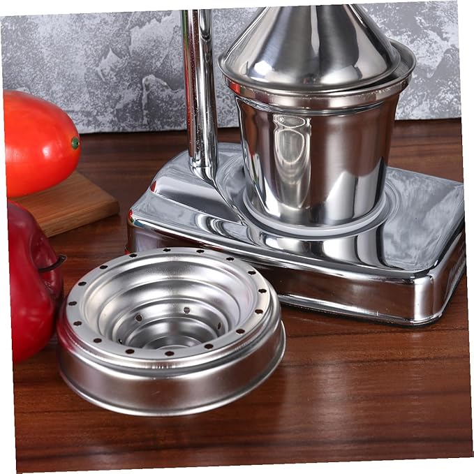 PRETYZOOM Stainless Steel Manual Lemon Squeezer Hand Press Fruit Juicer Machine Cold Press Citrus Squeezer
