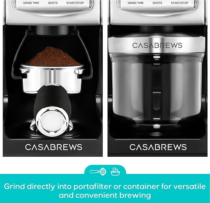 CASABREWS Tornado Electric Conical Burr Coffee Grinder, Automatic Burr Coffee Grinder with 77 Precision Grind Settings for Espresso to French Press, Special for Barista and Coffee Lovers