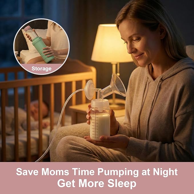 Natural Baby Bottles, BPA Free Breastmilk Storage Bottle for Momcozy Breast Milk Cooler & Fridge, Wide-Neck Breastfeeding Bottles Compatible with Spectra Pump Flanges, 10oz, 4 Pack
