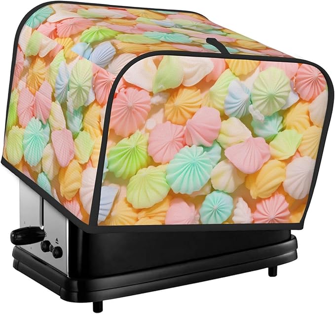Cute Candy Gummy Covers for Toasters 4 Slice,Cute Funny Bread Machine Cover with Handle,Washable Stain Resistant Kitchen Small Appliance Cover Dining Decor