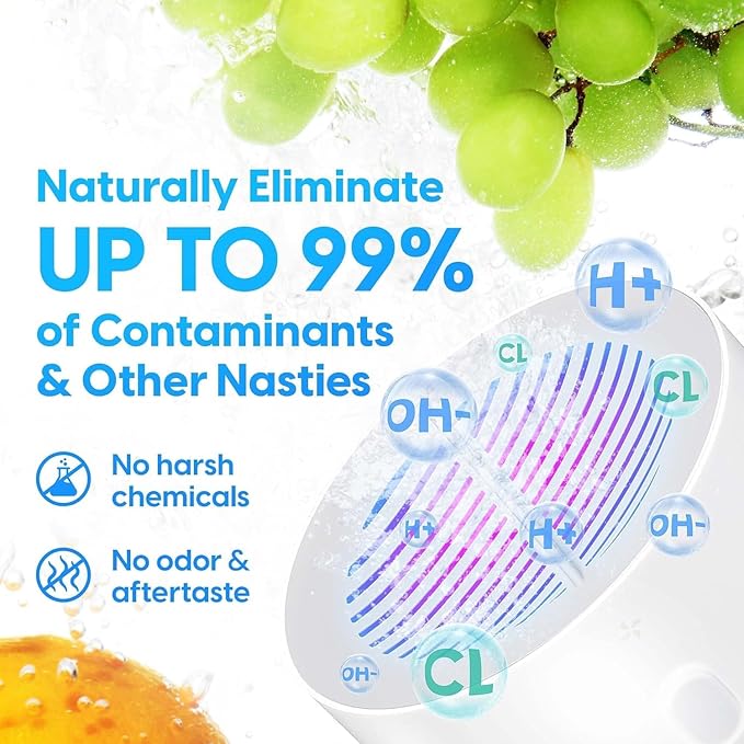 AquaPure Fruit and Vegetable Cleaner Machine with Storage Keeper, Waterproof Produce Washer Device for Fresh Fruits and Vegetables, Veggie Washer for Deep Cleaning in Water