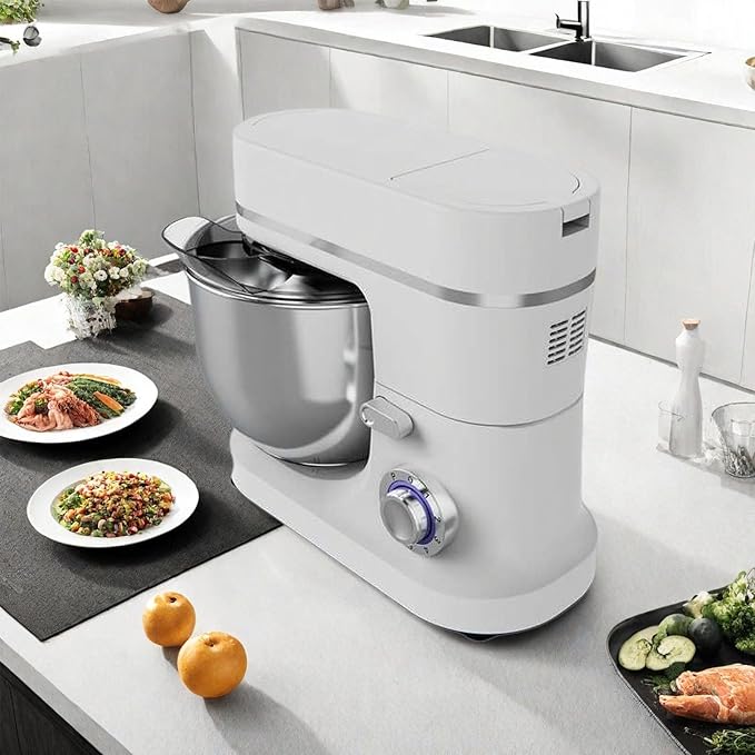 800W Stand Mixer 8 QT kitchen Dough Mixers 6+P Adjustable Speed Electric Household Mixers With Bowl,Dough Hook,Whisk And Beater For Baking,Pizza，Cake And Most Home Cooks