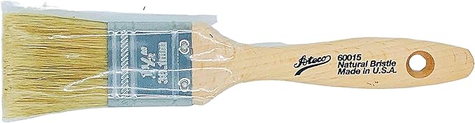 Ateco 60015 Pastry Brush - 1.5 Inch Natural Wood Boar Bristles Made in the USA - Kitchen Pastry Basting Brush