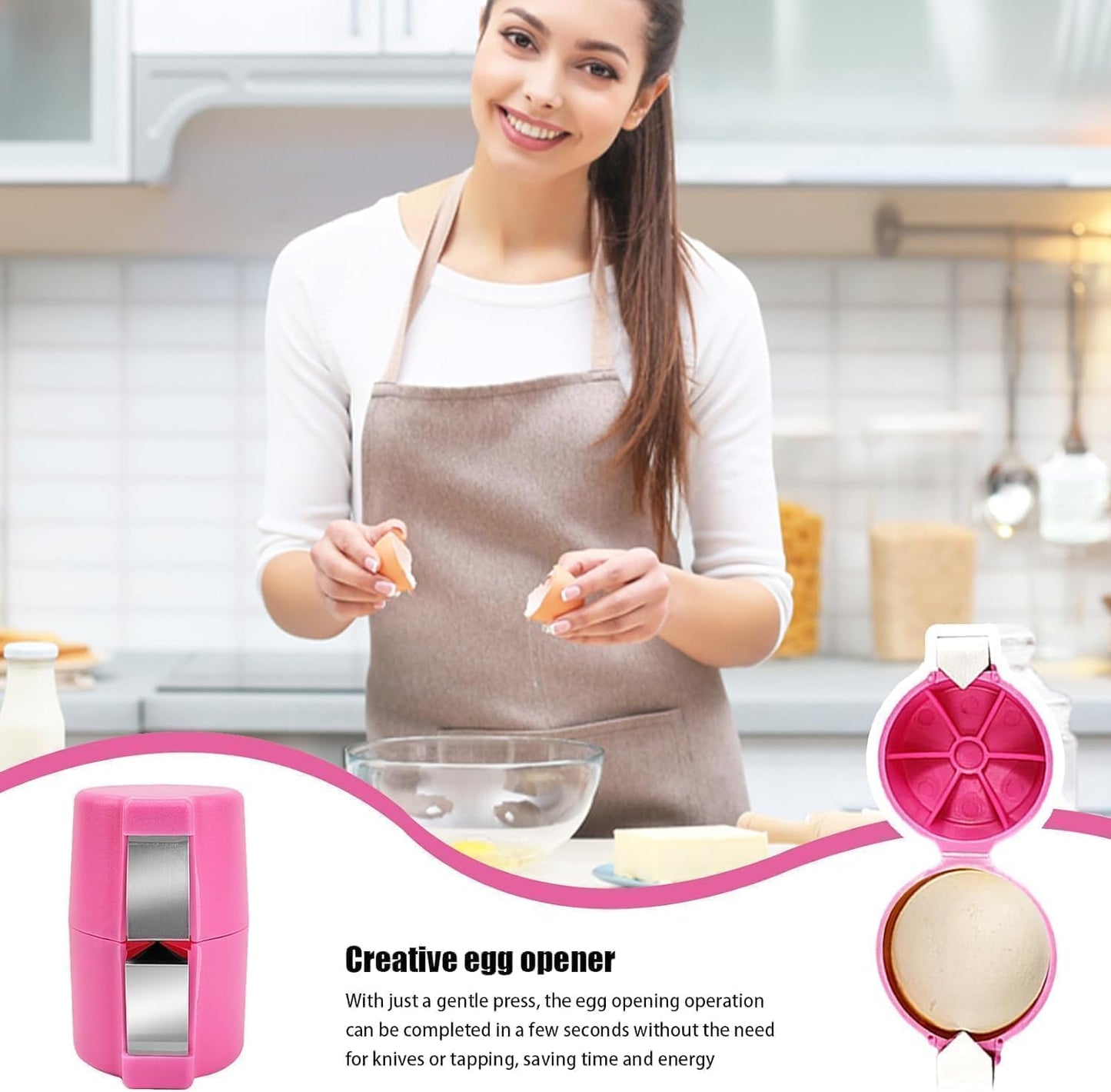 Egg Topper Cutter Tool Egg Cracker Tool Egg Shell Opener Hard Boiled Egg Peeler Egg Shell Opener for Hard Boiled Eggs Egg Cracker Tool For Eggs Kitchen Gadgets (2, Yellow)