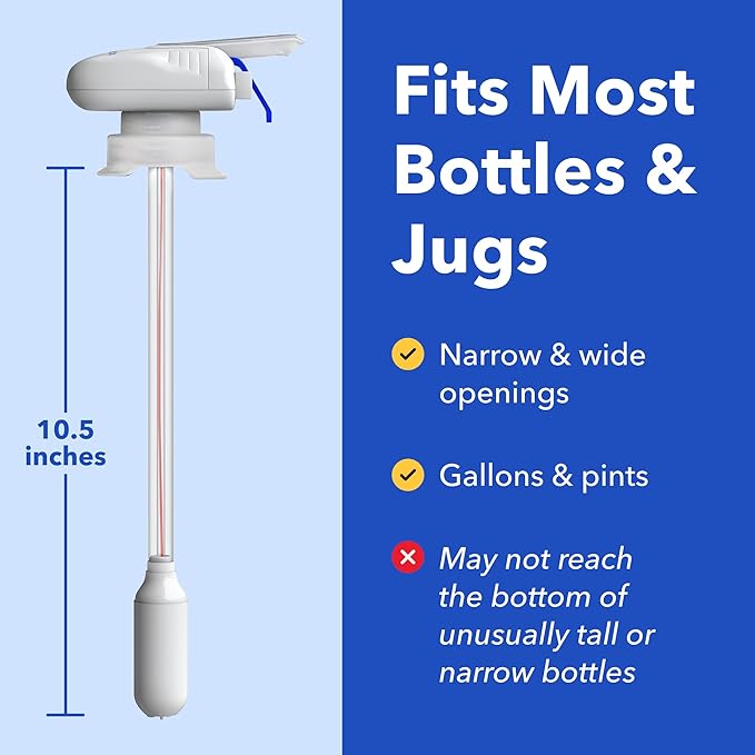 Magic Tap Automatic Drink Dispenser for Fridge, Black (3 Pack), No Spill Milk Dispenser for Fridge, Automatic Milk Dispenser Pump for Gallon Jugs, Water & Juice, Fits Most Bottles, Batteries Required