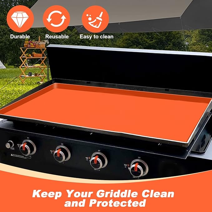 Silicone Baking Mat Roll, Non-slip Silicone Pastry Mat, Non-Stick Reusable Liner for Electric, Gas, Toaster Ovens, Grills - Kitchen Accessory to Keep Oven Clean - 36IN x 21FT