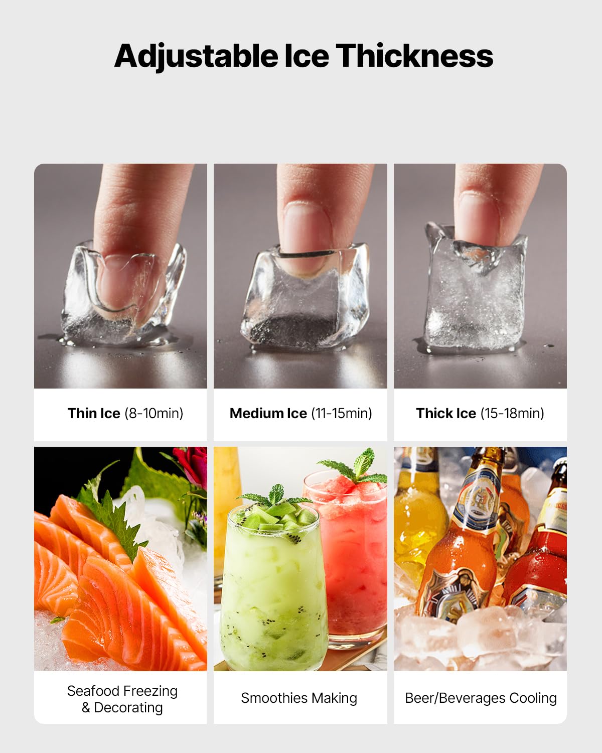 VEVOR Commercial Ice Maker Machine-Head 300 lbs/24 h, 20 Inch Stainless Steel Industrial Ice Machine, Self-Cleaning and Scheduled Ice Making, Modular Ice Cube Machine for Restaurant Hotel - Head Only