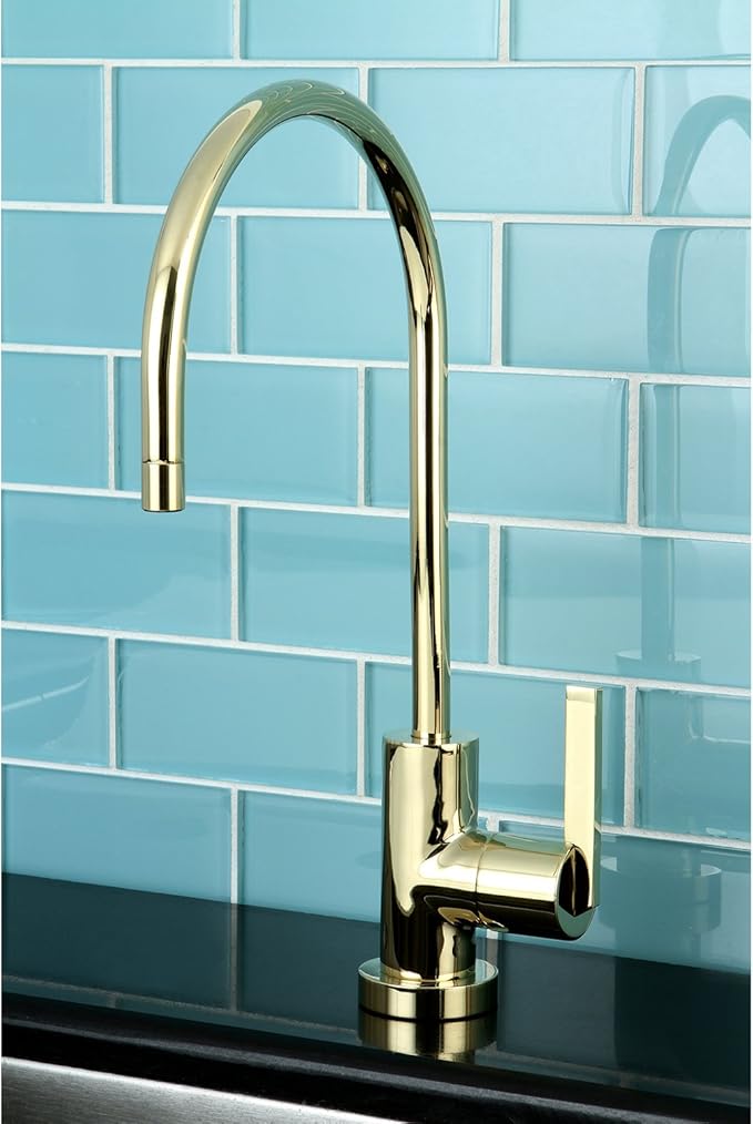 Kingston Brass KS8192CTL Continental Single-Handle Water Filtration Faucet, Polished Brass