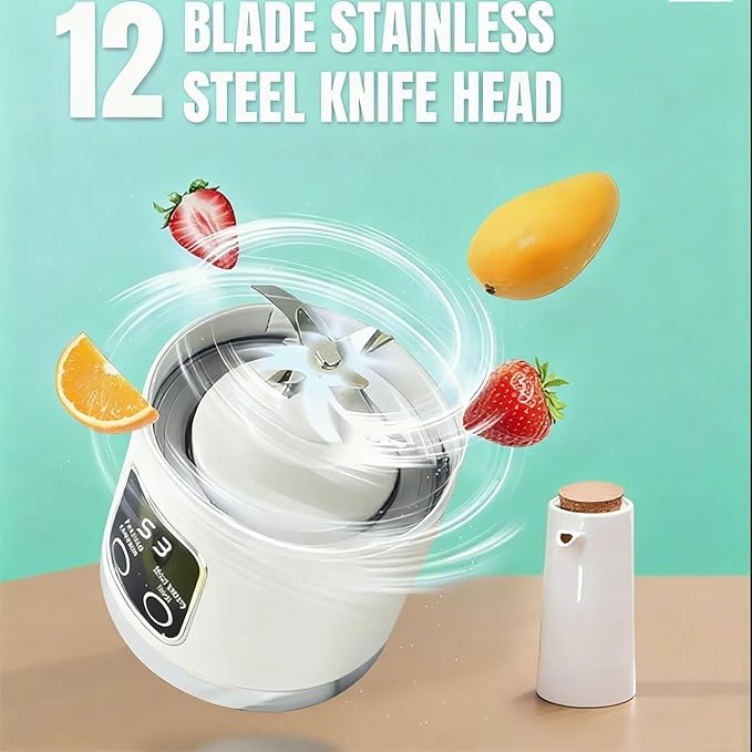 Digital Multimode Juicer Blender - Smart Led Display, Portable Usb Personal Electric Blender, Juicer Shakes And Smoothies Blender For Smoothies Liquid Diet, Shakes, Leak Proof Design (2PC-F)
