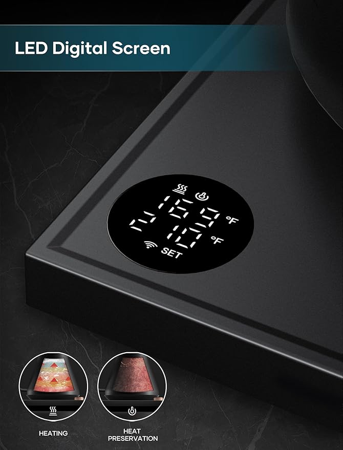 INTASTING Electric Kettle, Gooseneck Electric Kettle, ±1℉ Precise Temperature Control, Stainless Steel Interior, Quick Heating for Pour Over Coffee, Tea & Boiling Water, 0.9L (Matte Black)