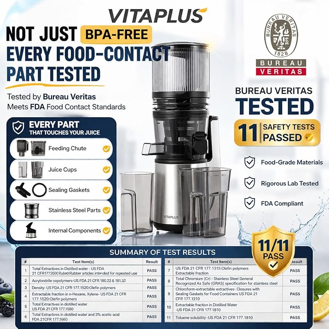 Cold Press Juicer, Upgraded AC Motor Masticating Juicer, Food-Grade Stainless Steel Auger, BPA-FREE Slow Juicing Extractor Machine with Easy Clean 5.8" Feeding Chute for Whole Vegs and Fruits