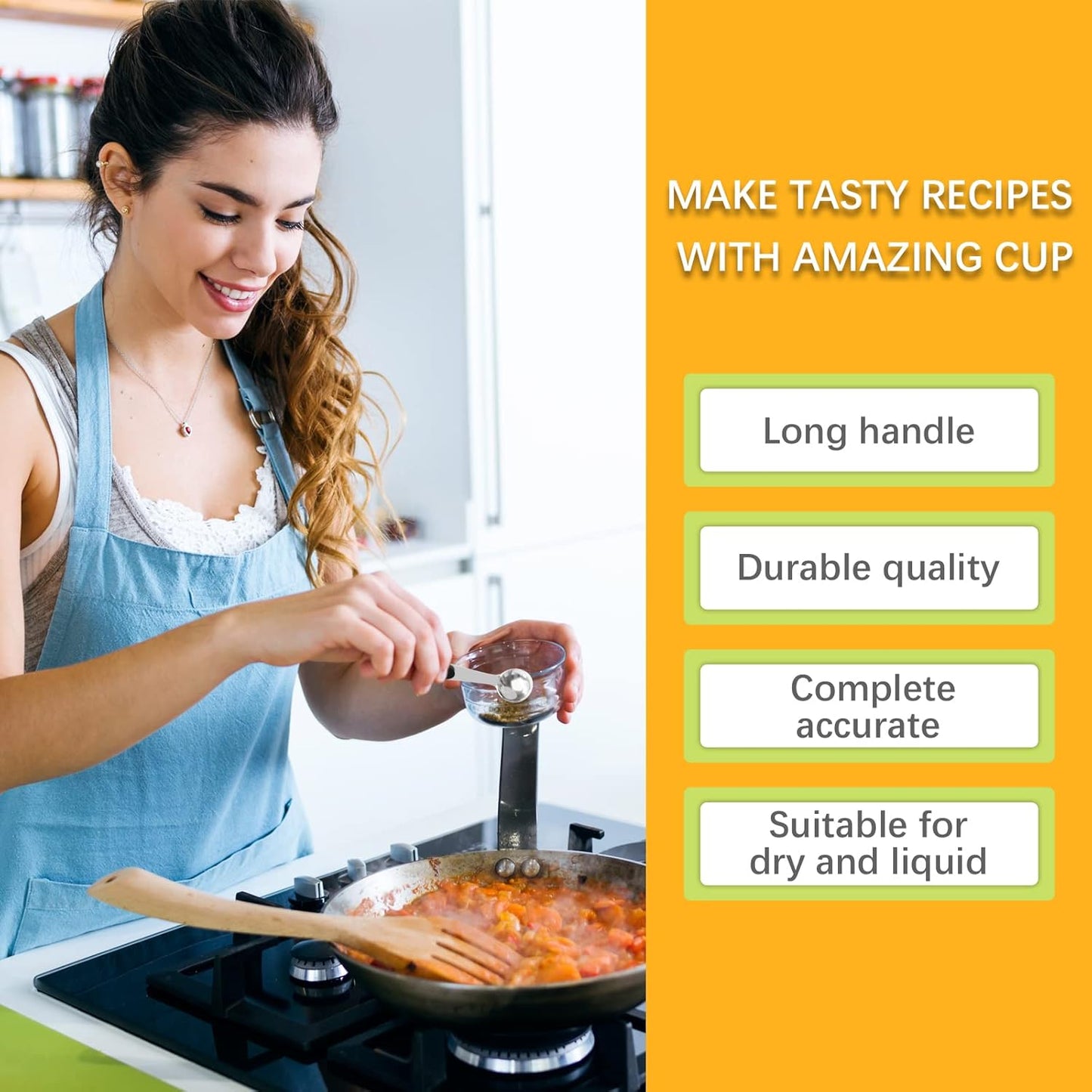 4PCS 1 Tsp(1/3tbsp, 1/6oz, 5ml) Single Measuring Spoon with Black Silicone Grip, Stainless Steel Individual Measure Scoop Only
