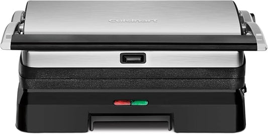 Cuisinart Griddler® Indoor Grill & Panini Press, Dishwasher-Safe Nonstick Cooking Plates, Stainless Steel, GR-11NAS
