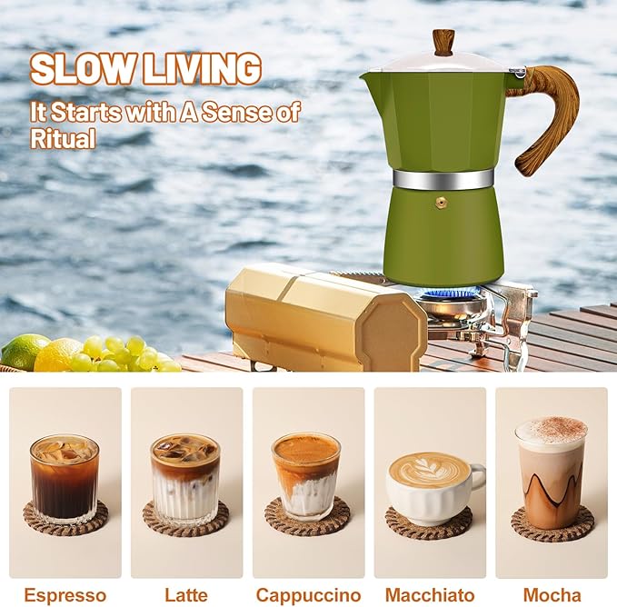 12 Cup Aluminum Espresso Stovetop Moka Pot Express Coffee Maker Percolator Italian Classic Mocha Coffee Machine for Italian and Cuban Cafe Brewing for Home & Camping 600ml 20oz