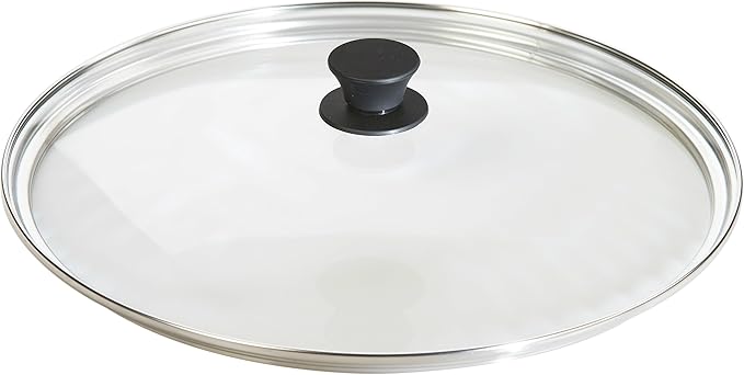 Lodge Round Tempered Glass Lid - Versatile Glass Lid for 15 Inch Skillets, Pans, and Dutch Ovens - Dishwasher Safe and Oven Safe up to 400° - 15 Inch
