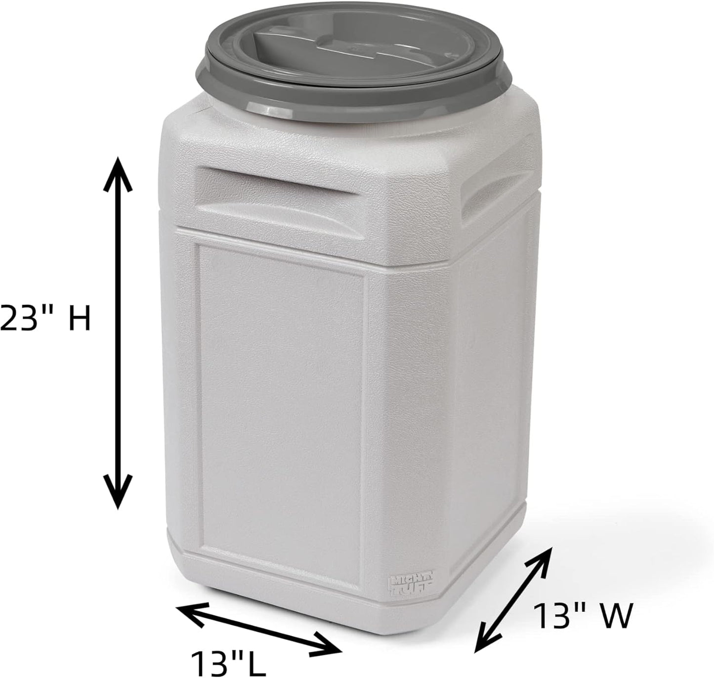 Mighty Tuff Airtight Dog Food Storage Container – 13 Gal, up to 54 lb Capacity – Cat and Dog Food Container with Twist Lid & Handles – BPA-Free, Made in USA