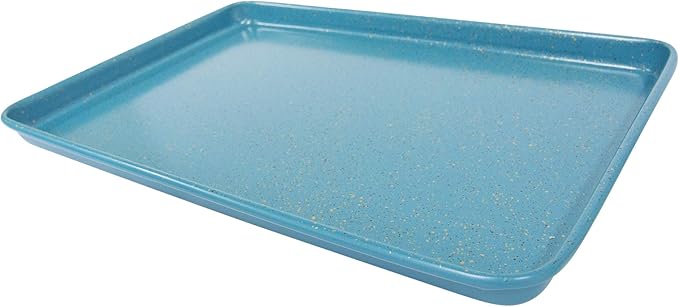casaWare 2pc Ultimate Commercial Weight 15 x 10 x 1-Inch Cookie Sheet Set (Blue Granite)
