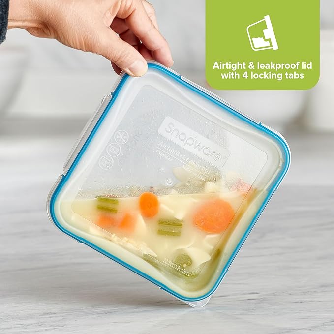 Snapware Plastic Total Solution (21-Pack) Large Food Storage Containers Set, Meal Prep Containers with Plastic BPA-Free Lids & 4 Locking Tabs, Microwave, Dishwasher, and Freezer Safe