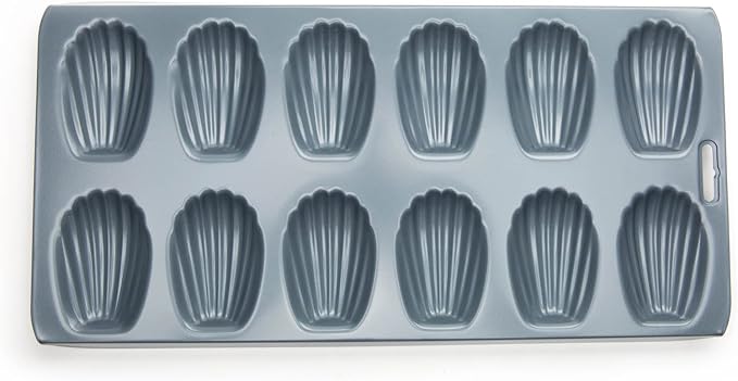 Fox Run Non-Stick Madeleine Pan, Carbon Steel, 12-Cup,Grey