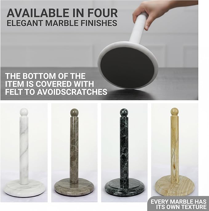 Paper Towel Holders Handmade Marble Paper Napkin Dish Towel Holder - Towel Kitchen Storage Roll Paper Towel Holder Stand - Towel Storage Organizer, Oceanic