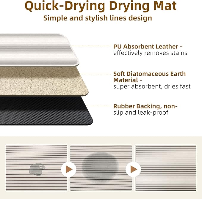 AULEEP 2 Tier Dish Drying Rack, 2-in-1 Expandable Dish Racks for Kitchen Counter, Anti-Rust Large Drainers for Kitchen Sink with Drying Mat, Cups Holder, Utensil Holder