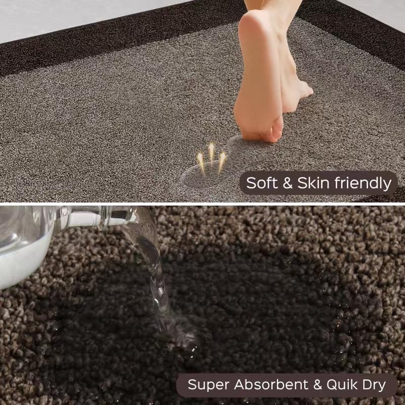 Machine Washable Kitchen Rug 24" x 96", Non Slip Kitchen Mat for Floor, Absorbent Entrance Runner Rug for Bedroom, Hallway, Bathroom, Door (Roll Packing)