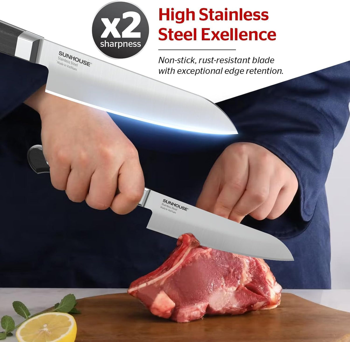 Sunhouse Japanese Chef Knife 4.7 inch, High end Paring knife, AUS-8 steel – Superior 59 HRC Hardness, Razor Sharp Blade, Full Tang, Ergonomic Handle, Perfect Gifts for Mom or Dad