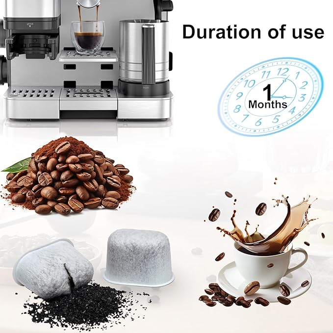 12 Pack Water Filter Inserts Compatible with Ninja Luxe Cafe Accessories