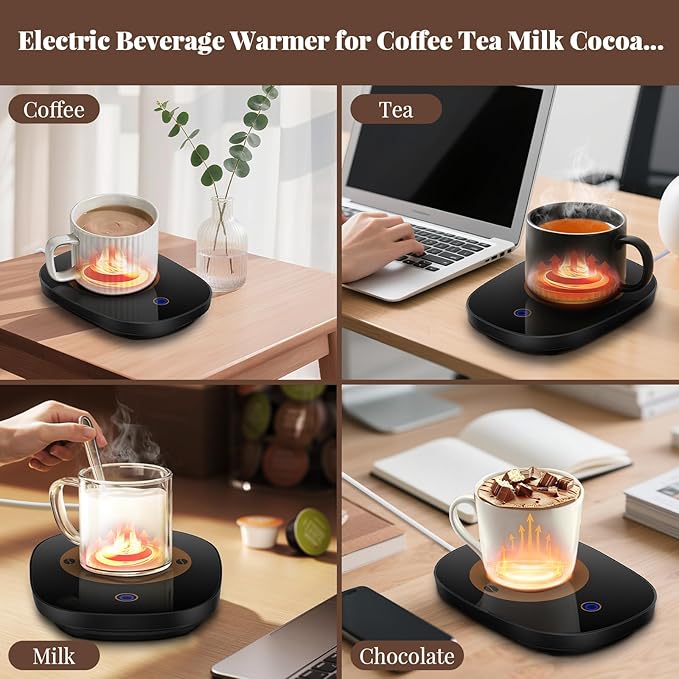 Coffee Mug Warmer for Desk with Auto Shut Off, Coffee Warmer with Auto Shut Off for Desk Office Home ((Valentines Day Coffee Gifts))