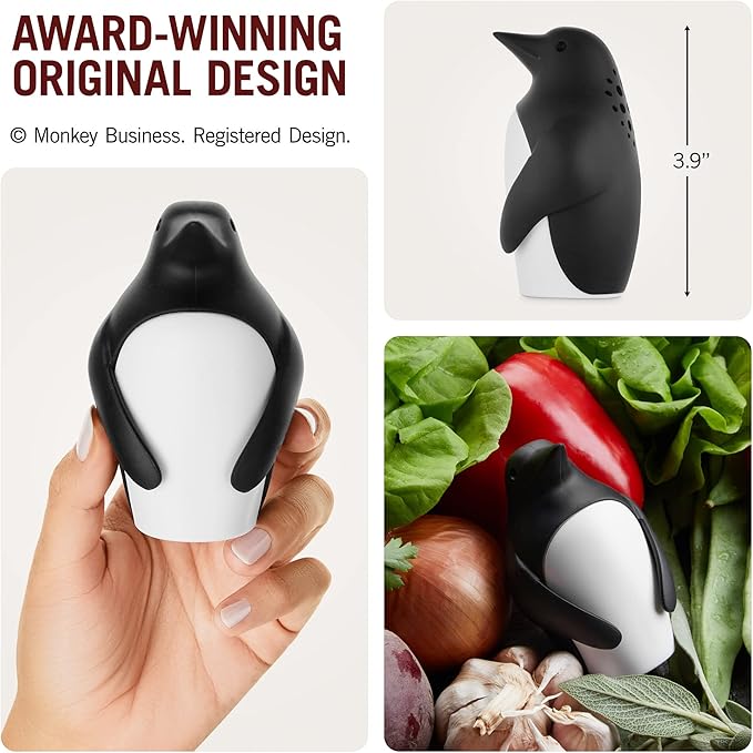 Monkey Business Chill Bill Refrigerator Deodorizer, Pack of 3, Baking Soda Holder for Refrigerator, Cute Fridge Deodorizer, Fun Kitchen Gadgets, Baking-Soda Fridge Smell Remover