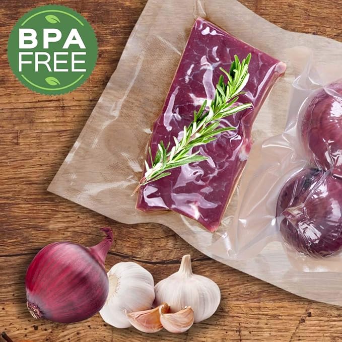 MakMeFre 8 Pack 8"x20'(4Rolls) and 11"x20' (4Rolls) Vacuum Sealer Bags Rolls for Food,Commercial Grade, BPA Free,Puncture Prevention,Great for Sous Vide Cooking