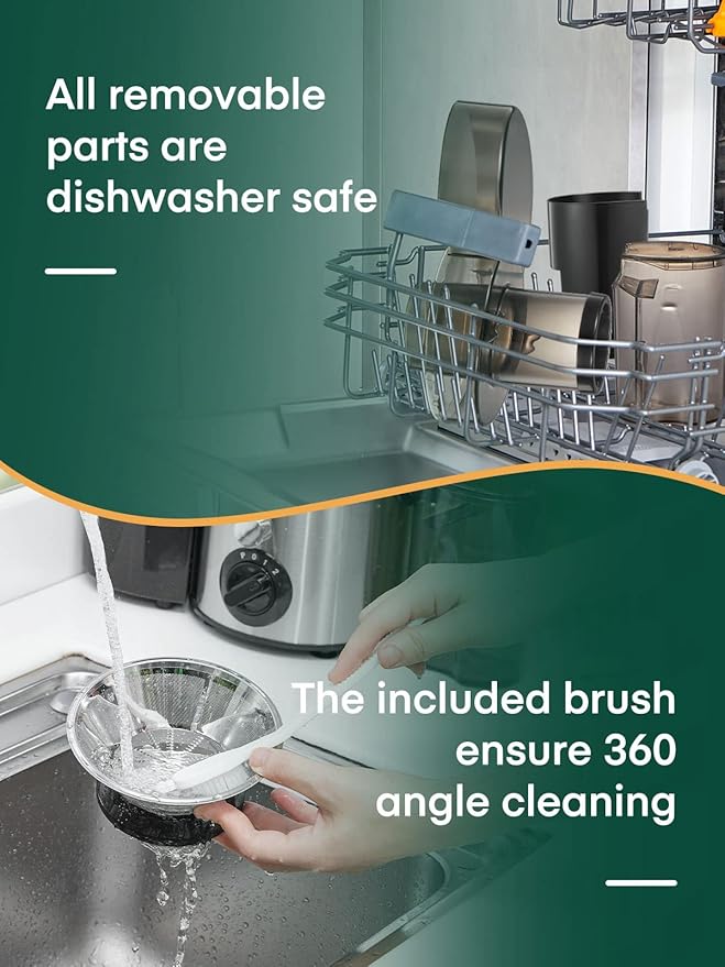 Juicer Machines, HOUSNAT Juicer Whole Fruit and Vegetables with 3-Speed Setting, 400 W Motor Quick Juicing Ideal for Beginners & Light Daily Use, Cleaning Brush and Juicing Recipe Included