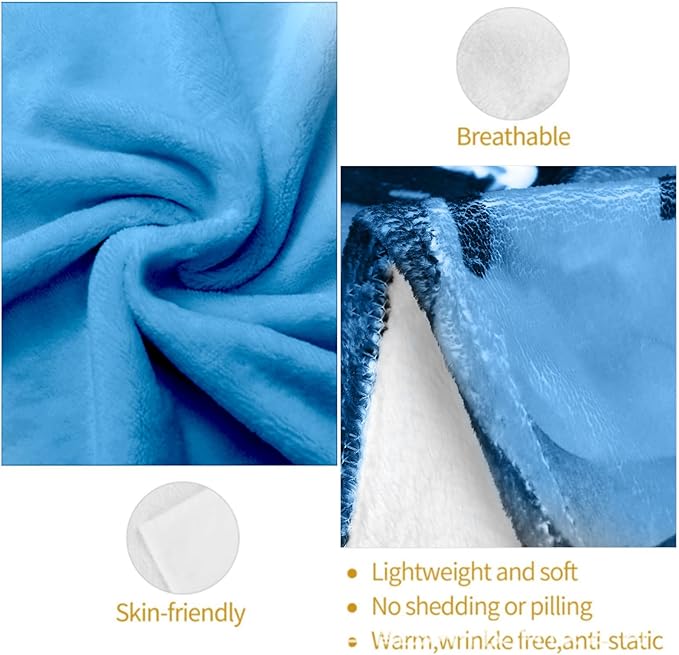 Funny Vulture Skull Plush Throw Blanket - Soft, Comfy, Lightweight, Warm, and Fuzzy - Ideal Gift for Men and Boys - Perfect for Couch, Bedroom, Travel, Bed - 50x60 inches