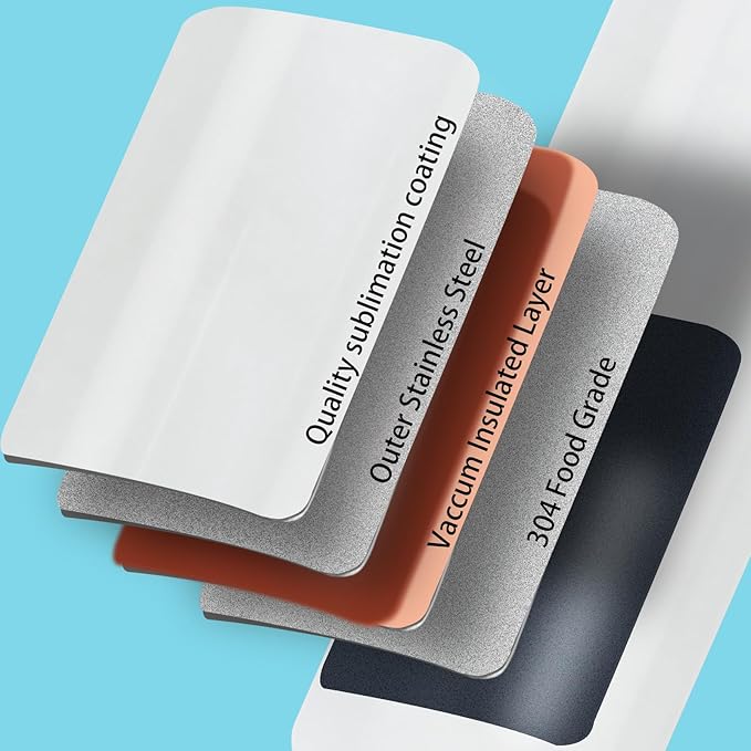 12 Pack 20oz Sublimation Tumblers Bulk With Flat Edge, 20OZ Flat Sublimation Tumbler Blank, Skinny Straight Stainless Steel Blanks Cups with Individual Box (12, 20OZ FLAT EDGE)