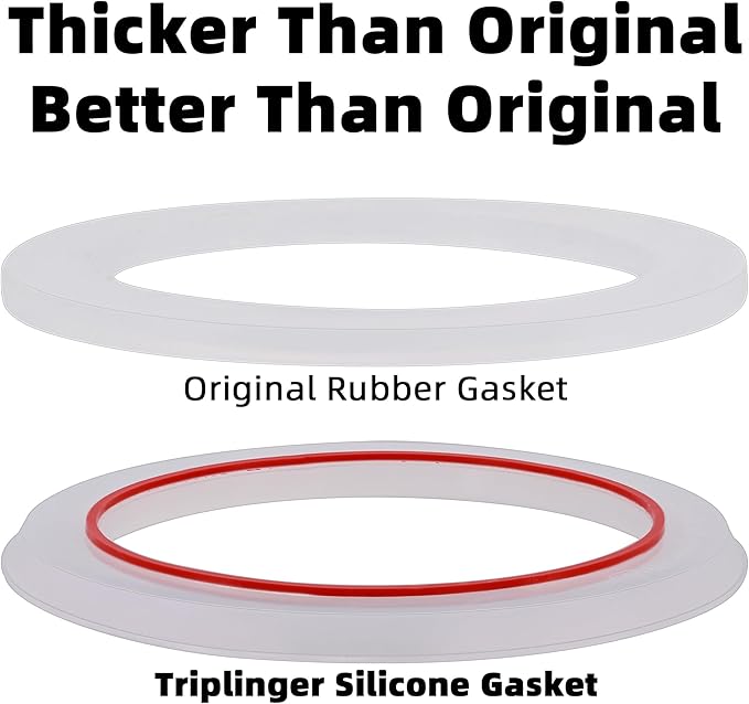 [UPGRADED] Sealing Gasket for Bialetti New Venus Induction 2 Cups (2.8 Oz 85ML) Stovetop Espresso Maker - 6 PCS Silicone Seal Ring for Venus Kitty Musa Class Stainless Steel Stovetop Coffee Maker Pots