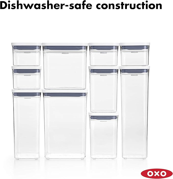 OXO Good Grips POP Container - Airtight Food Storage - 1.9 Qt for Snacks, Sugar and More (Pack of 8)