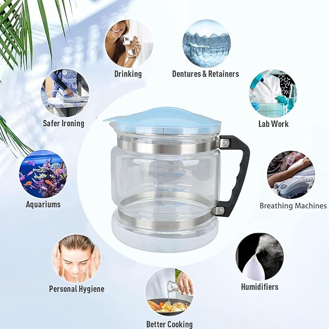 Distiller Water Container 4L Distiller Water Collector, Water Distiller Distilled Water Maker Glass Collection Bottle for Countertop Home Beauty Distillers