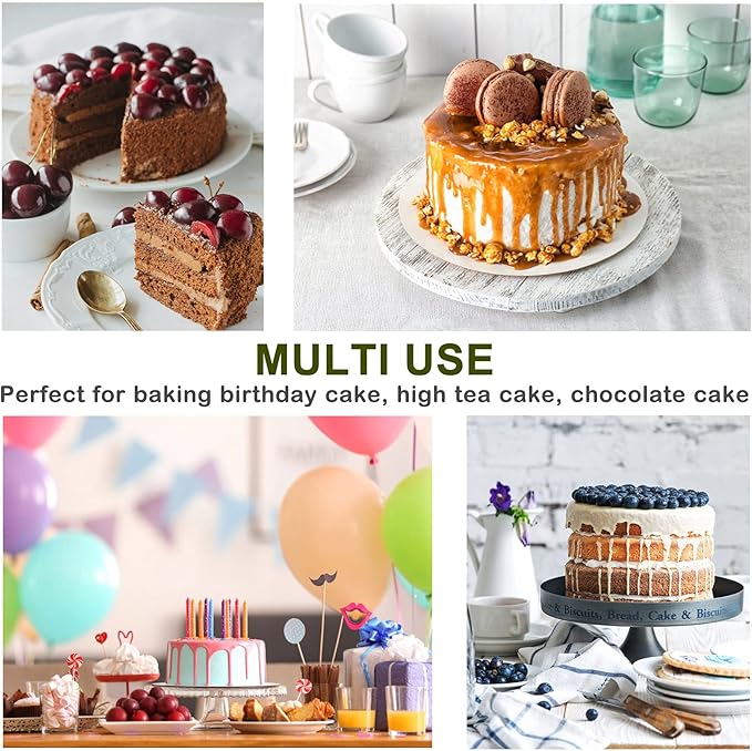 P&P CHEF 6 Inch Cake Pans Set, Round Baking Pan Stainless Steel Layer Birthday Wedding Cake Oven Pans, Non Toxic & Heavy Duty, Deep Side & Mirror Finish, Dishwasher Safe, (1Pc)