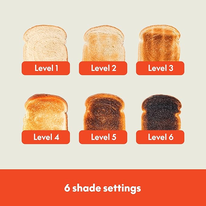 bella 4 Slice Toaster with Auto Shut Off, Extra Wide Slots & Removable Crumb Tray and Cancel, Defrost & Reheat Function, Toast Bread & Bagel, Black