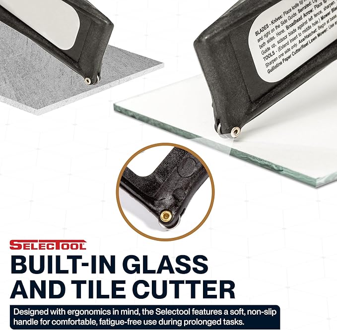 Selectool Tool and Knife Sharpener MultiTool Blade Sharpener for Kitchen Knives, Pocket Knife, Tools, Scissors, Axes & More, EDC Gadgets for Outdoor Hunting and Fishing, Effortless, Made in USA, 3 pcs
