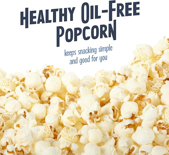 Nostalgia Retro Hot Air Popcorn Maker – 12 Cups Oil Free Popping – Countertop Machine with Measuring Cup – Healthy Snacks & Movie Nights – Black
