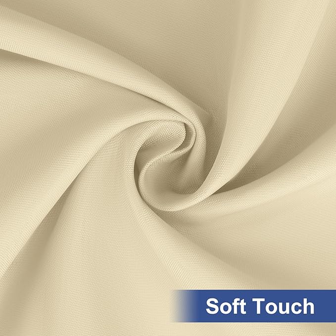 homing Rectangle Table Cloth Cover, Waterproof Polyester Elastic Fitted Tablecloth, Fits for 5 Foot Folding Tables, Washable Table Protector for Picnic, Camping, Outdoor (Champagne, 36" x 60")