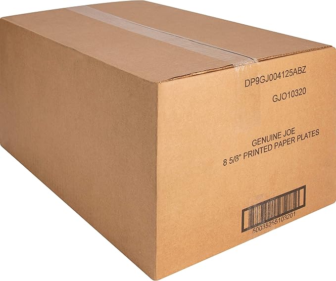 Genuine Joe Printed Paper Plates, 9" (Pack of 500)