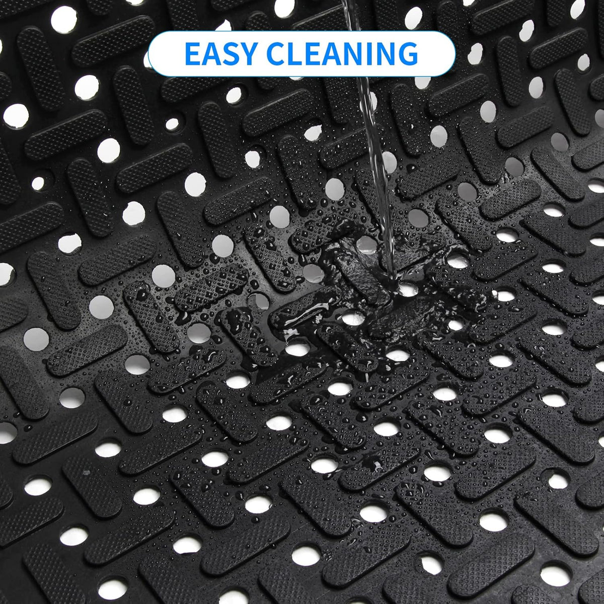 Rubber Non-Slip Waterproof Floor Mat Heavy Duty Anti-Fatigue Mats 33"x57" for Wet or Snow Deck, Restaurant Bar Kitchen Yard Boat