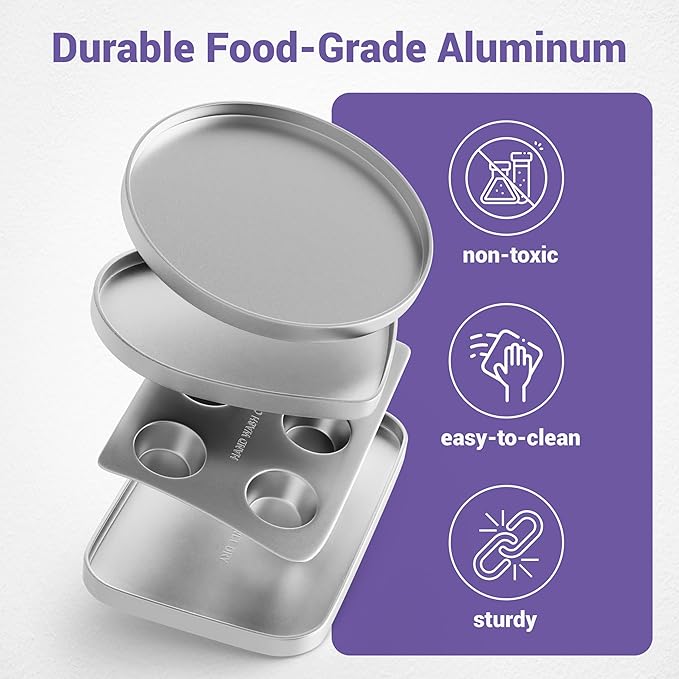 Doll Buddies Kids’ Complete Oven Pan Set for Easy Bake Ultimate Oven | 75 Cupcake Liners (15 More Than Others) | Cupcake, Circle, Heart & Rectangular Bake Pans | Gift Accessories for Easy Bake Mixes